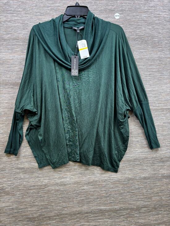 Cable & Gauge Sweaters - Cable and Gauge Knit Sweater Womens Size M Green Scoop Neck 3/4 Sleeve NEW